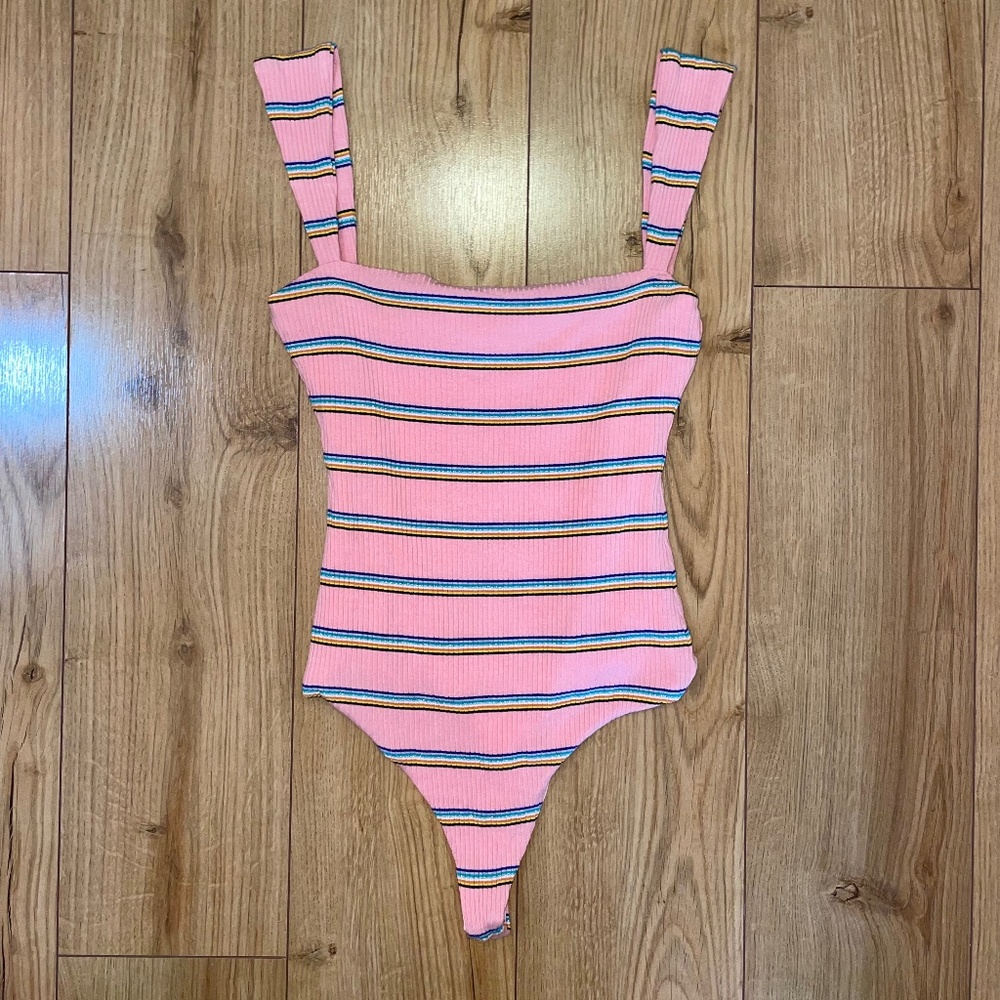 Privacy Please Pink Norman Body Suit - Flamingo